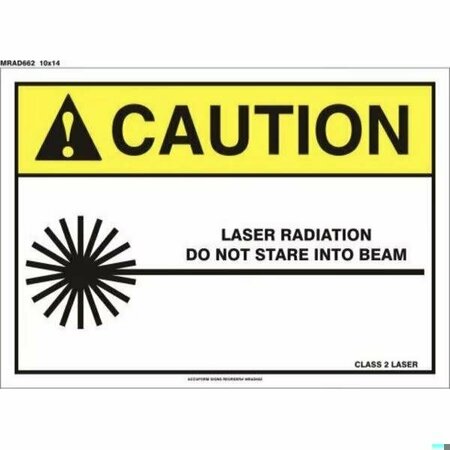 ACCUFORM ANSI CAUTION Safety Sign LASER MRAD662XP MRAD662XP